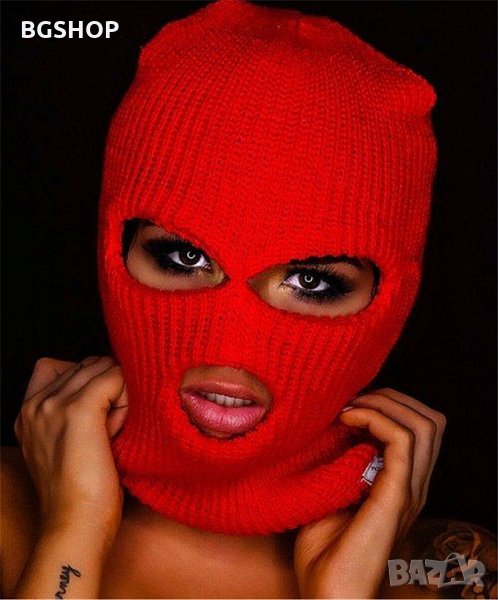 Зимна шапка маска - Red Balaclava, снимка 1