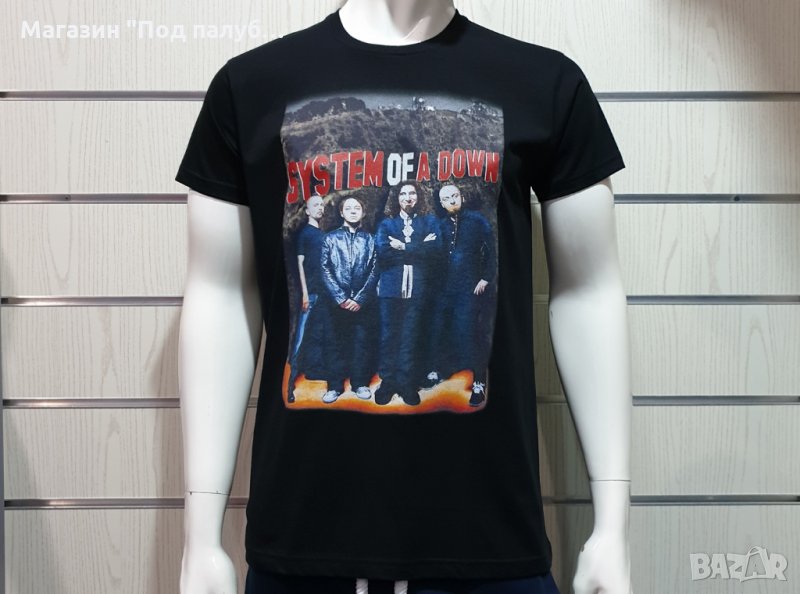 Нова мъжка тениска с дигитален печат на музикалната група SYSTEM OF A DOWN, снимка 1
