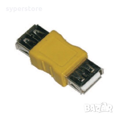 Преходник Адаптер Сединител от USB2.0 Женско към USB2.0 Женско VCom SS001138 Adapter USB 2.0-USB F/F, снимка 1