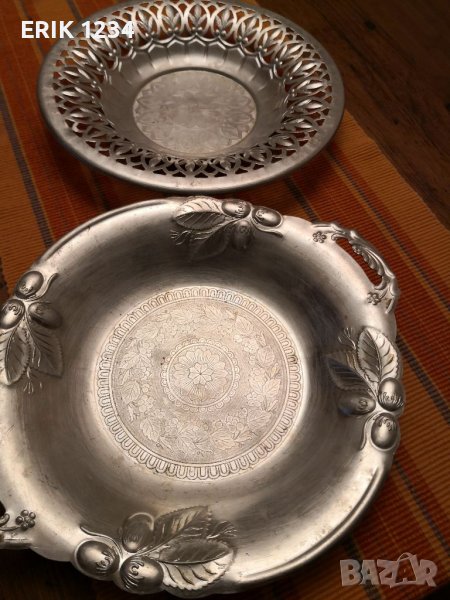 Стари алуминиеви чинии за плодове, снимка 1