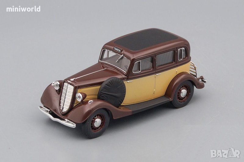 ГАЗ М1 такси 1937 - мащаб 1:43 на Наш Автопром моделът е нов в кутия, снимка 1