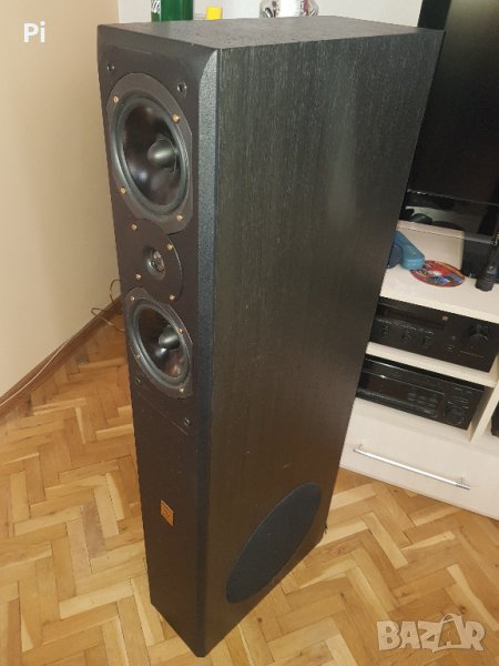 Шведски тонколони с добър звук и бас + Denon, снимка 1