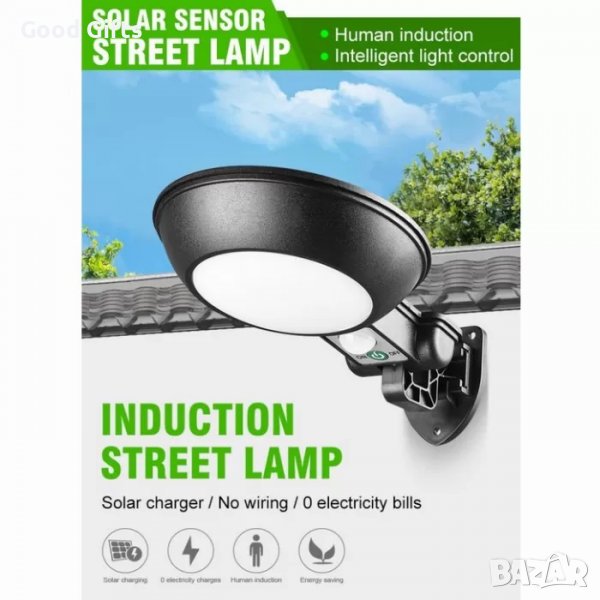 Улична соларна лампа със сензор за движение , 32LED, снимка 1