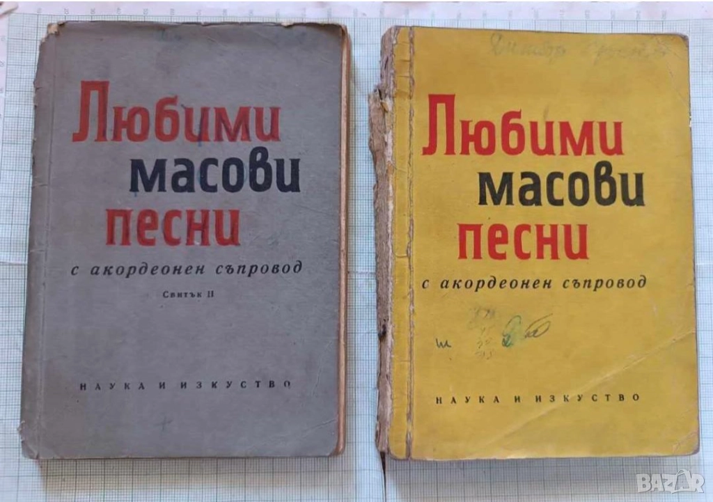 Любими масови песни за акордеон 2части  1962г рядко издание за ценители и музиканти, снимка 1
