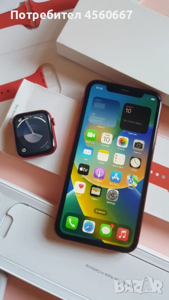 Iphone 11 & Apple watch 6 44mm GPS+Cellular RED, снимка 1