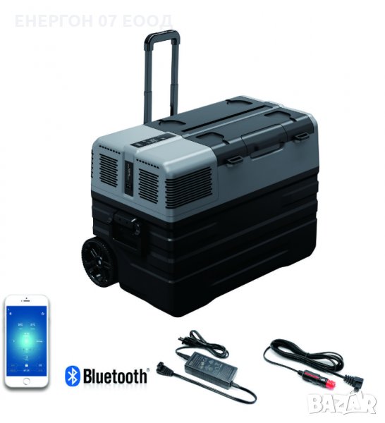 Компресорен  фризер + хладилник за кола камион 12v 24v 220v Alpicool 42л Bluetooth връзка, снимка 1