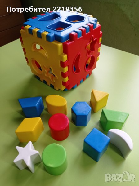Образователни играчки - кубче и кофички с форми и цветове, пъзел с букви и цифри, снимка 1