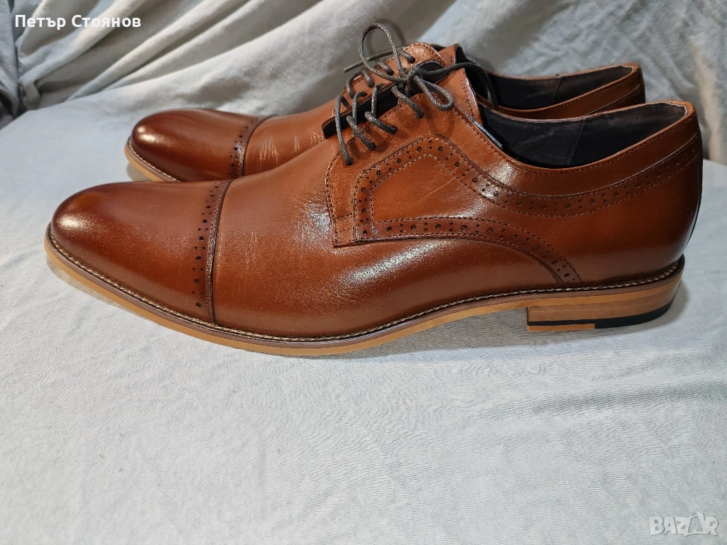 Мъжки официални обувки от естествена кожа Stacy Adams №48, снимка 1