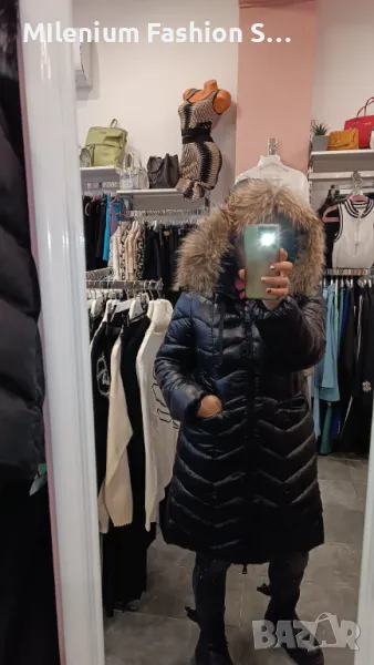 Дамско зимно яке с естествен косъм, снимка 1