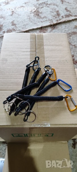 Ключодържател спирала с карабинер, снимка 1