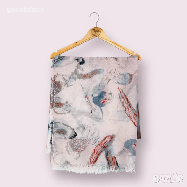 No brand принт шал на пера 84x184, снимка 1