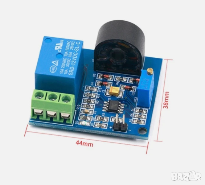 5A сензорен модул за защита от свръхток, сензор за откриване на променлив ток, реле 5V, снимка 1
