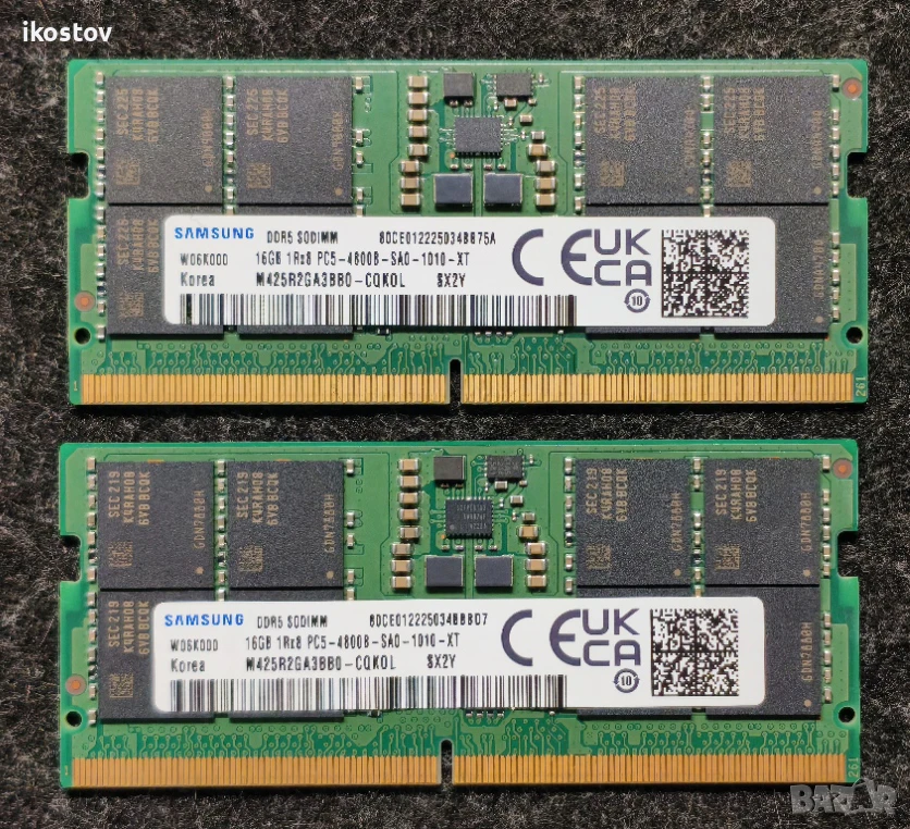 2 x 16GB DDR5 4800 SODIMM, снимка 1