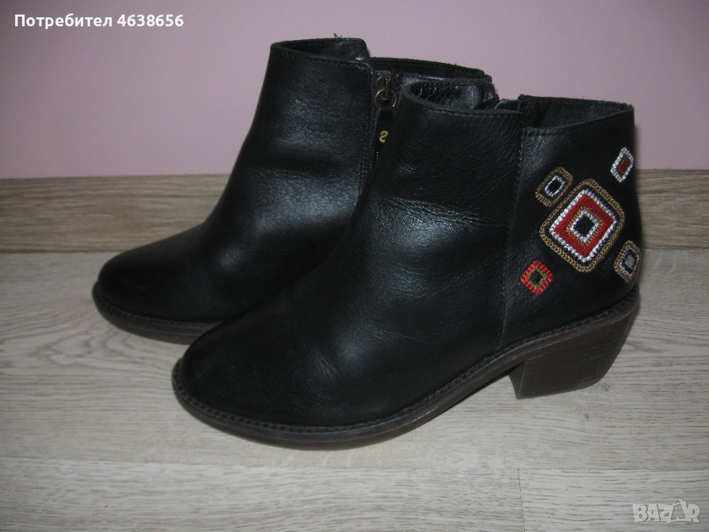 Desigual дамски боти естествена кожа, снимка 1