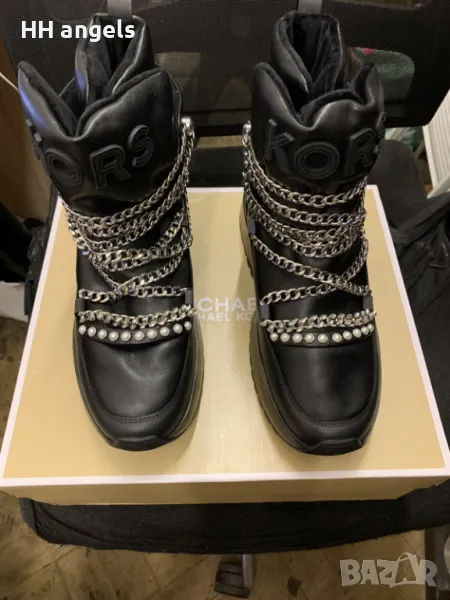 Michael Kors Cassia естествена кожа ботуши, снимка 1