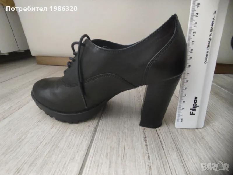 Кожени дамски обувки номер 38, снимка 1