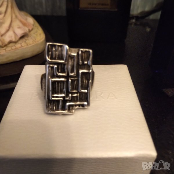 Авторски сребърен пръстен арт деко ръчна изработка намален , снимка 1