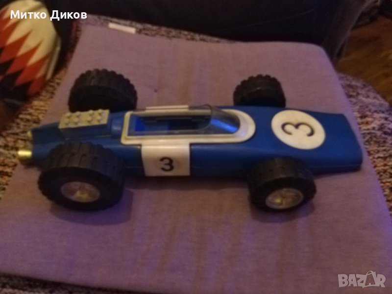 Формула-1 детска пластмасова количка от соца голяма  370х165х75мм, снимка 1