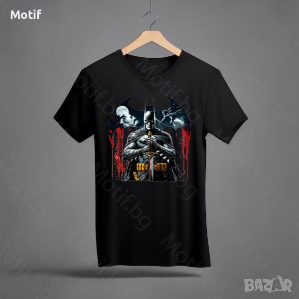 Тениска Motif с цветна щампа Batman / Батман, снимка 1