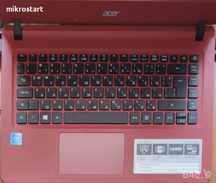 Продава лаптоп Acer ES14 ES1-432-C36A N3350 4GB 320HDD бартер, снимка 1