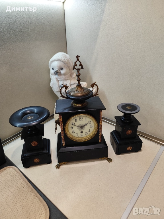 Каминен Френски часовник, снимка 1