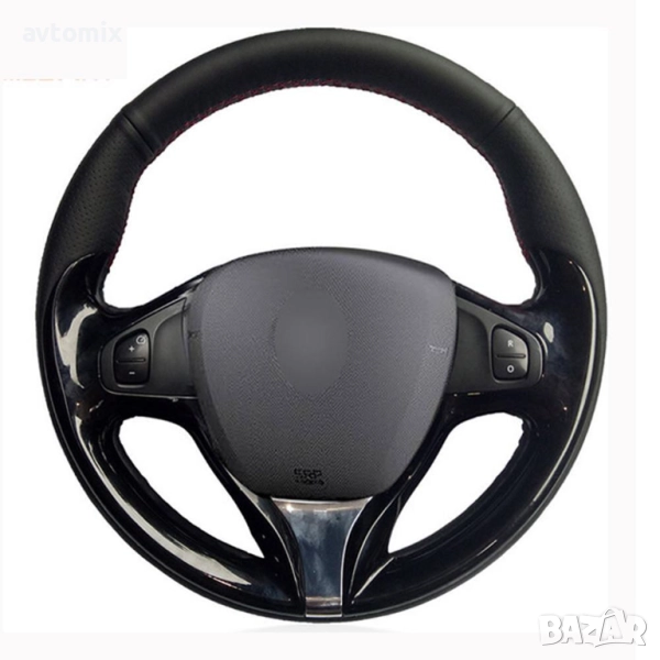 Кожен калъф за волан шиещ, Renault Clio 4, Captur 2013-2017 г., снимка 1