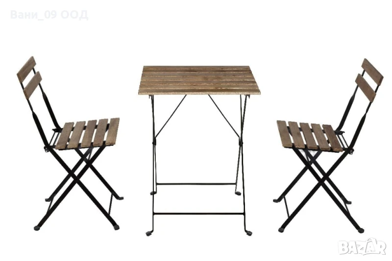 Сгъваем градински сет маса плюс 2 стола, снимка 1