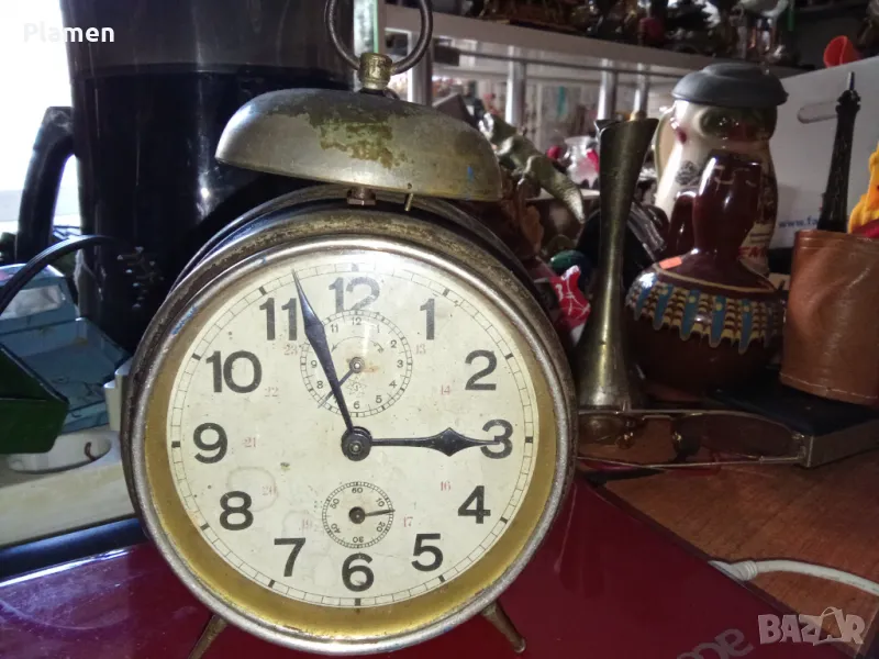 Стар часовник будилник Юнгханс, снимка 1