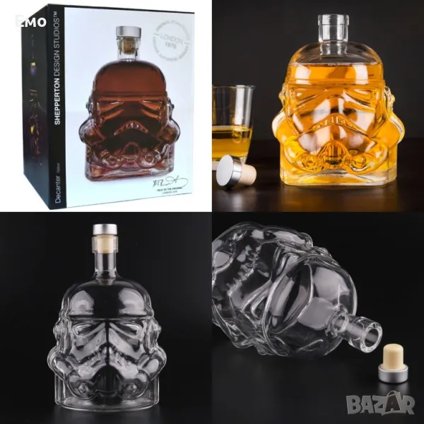 Стъклена бутилка шише Star Wars Stormtrooper - Стар уорс Артикул, снимка 1