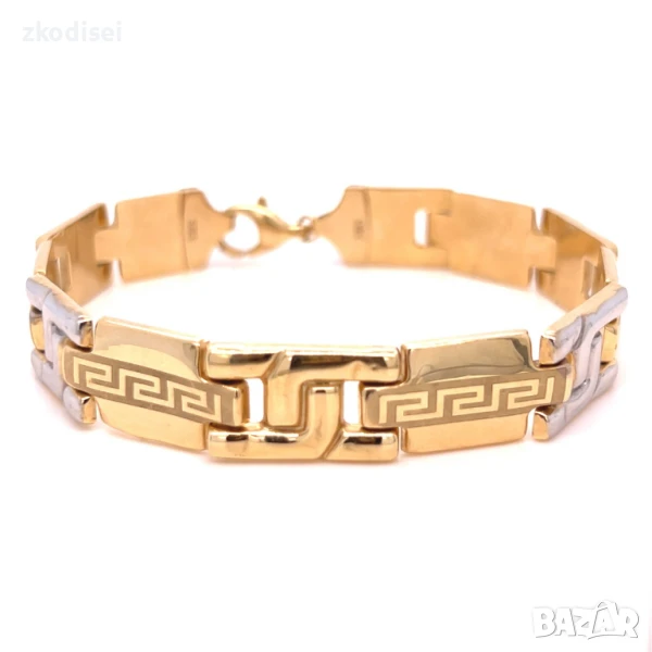 Златна мъжка гривна 15,60гр. 24,0см. 14кр. проба:585 модел:28696-1, снимка 1