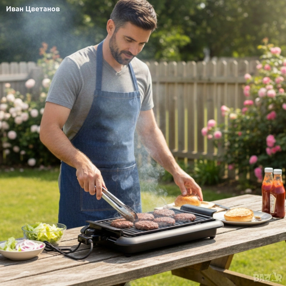 Електрическа скара Schäfer – бързо и чисто готвене у дома и навън, 1500W, снимка 1