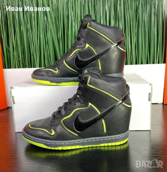 високи кецове Nike Dunk Sky Hi Cut Out Black Volt номер 40-40,5, снимка 1