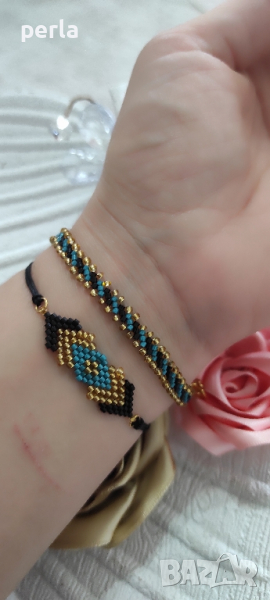Ръчно изработени гривни от стъклени мъниста миюки , снимка 1