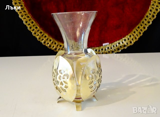 Кана,ваза,гарафа,юзче за ракия месинг,стъкло. , снимка 3 - Антикварни и старинни предмети - 35029317