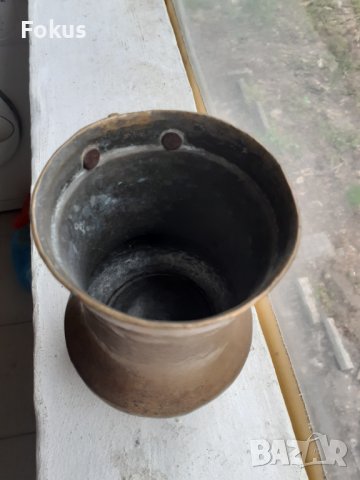 Стара бронзова халба, чаша, кана, снимка 2 - Антикварни и старинни предмети - 40241372