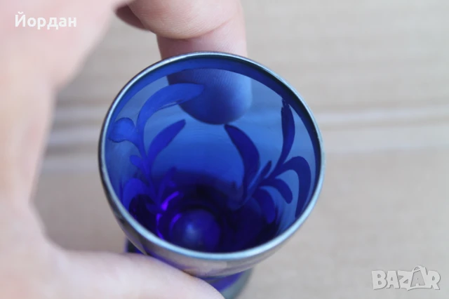 Стъклени чаши със сребърна украса, снимка 11 - Чаши - 51107959