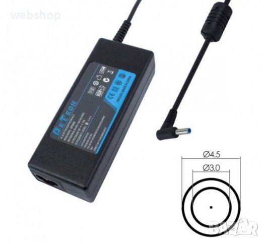 Мрежово захранване за лаптоп HP с букса Blue 4,5x3 19,5V 3,33A 60W , снимка 1