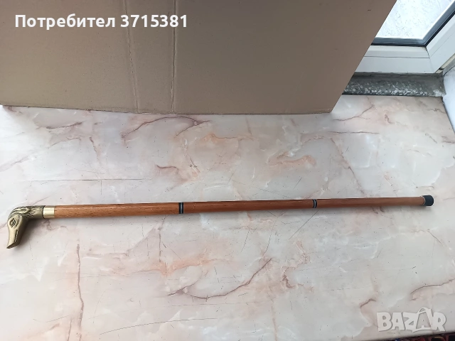 Дървен бастун с бронзова дръжка с тайник, снимка 9 - Колекции - 53210177
