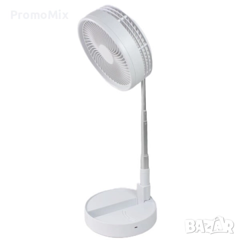   Преносим вентилатор QVC 7039FEB 19.7см 3 скорости безжичен мобилен сгъваем настолен вентилатор, снимка 4 - Вентилатори - 52374576