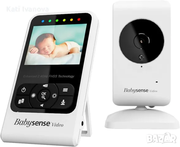 Babysense бебефон  Монитор за движение на бебето - Комплект пакет - Babysense видео Бебефон V24R , снимка 2 - Бебефони - 47677605