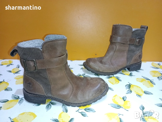 Timberland N 38 кожени боти - 25 лв, снимка 8 - Дамски боти - 52751362