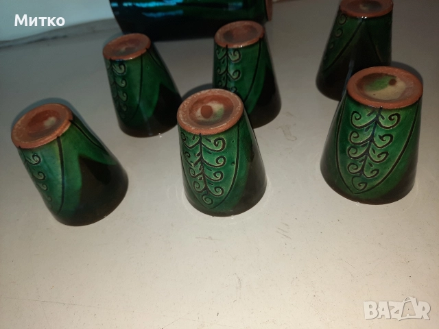 Ретро битов керамичен сервиз за вино, снимка 10 - Сервизи - 52860743