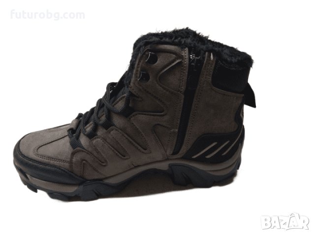 Кафяви водоустоичиви боти за зимата с черен акцент, снимка 8 - Мъжки боти - 38645231