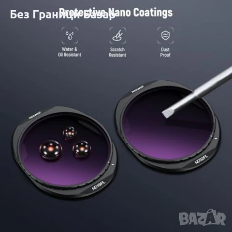 Нови DJI Mavic 4 Pro ND/PL Филтри Комплект ND8-64 Поляризиращи за дрон, снимка 7 - Чанти, стативи, аксесоари - 51146024