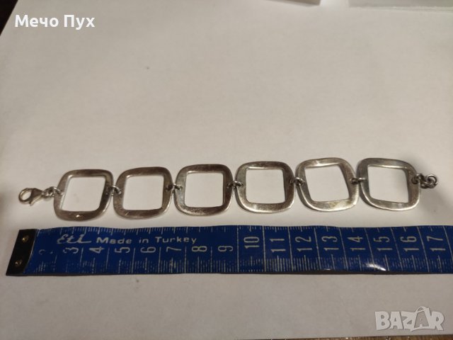 Сребърна гривна (1), снимка 2 - Гривни - 37269556