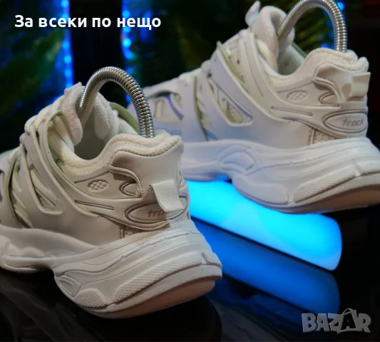 Balenciaga track Унисекс Маратонки👟Дамски Маратонки👟Мъжки Спортни Обувки Цвят- Бяло Код S468, снимка 2 - Маратонки - 55933987