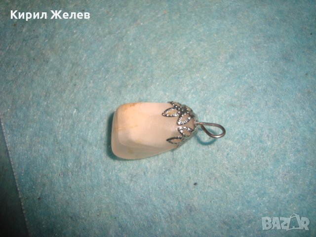 СТАР АРТ ДЕКО ПЕНДАНТ - ЛУНЕН КАМЪК РЪЧНА ИЗРАБОТКА МЕДАЛЬОН 14189