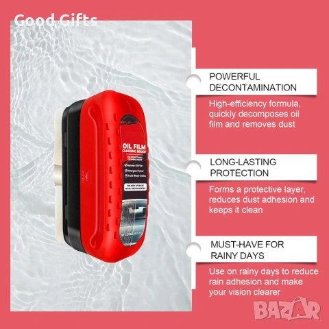 Четка за Почистване на Маслен Филм и Стъкла – Кристална Видимост и Максимална Сигурност, снимка 3 - Аксесоари и консумативи - 53282703