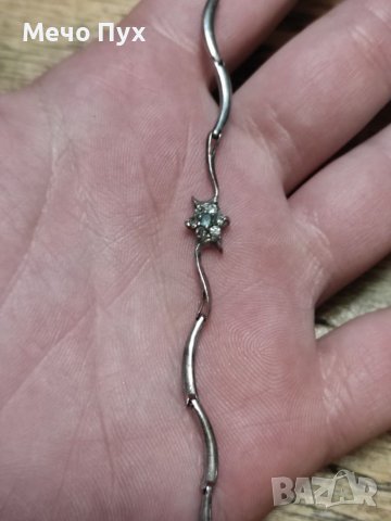 Сребърна полутвърда гривна (93), снимка 4 - Гривни - 39492706