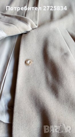 Палто, беж, вълна и кашмир, М, снимка 6 - Палта, манта - 31029389